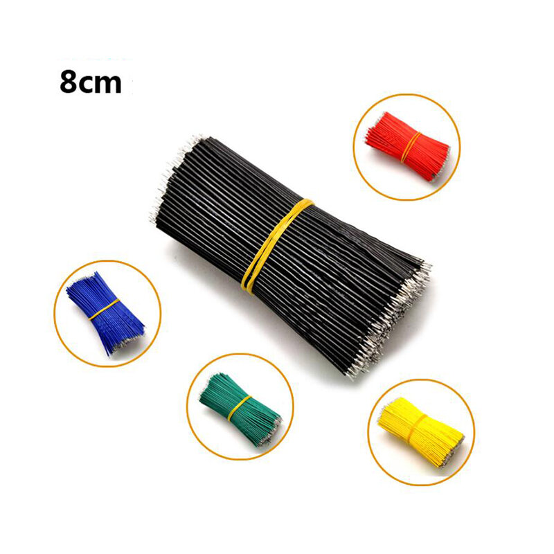 120PCS/set 24AWG Tin-Plated Breadboard PCB Solder Cable 24AWG 8cm Fly Jumper Wire Tin Conductor Wires 1007-24AWG Connector Wire