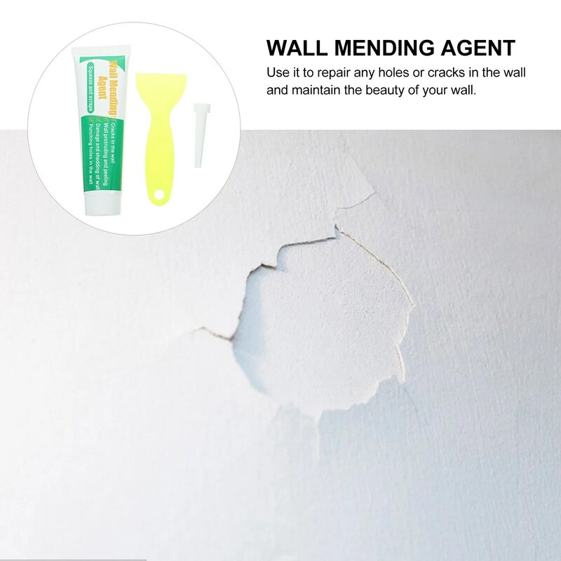 Wet N Fix-agente de reparación de pared segura, Kit de reparación de pared con boquilla raspador