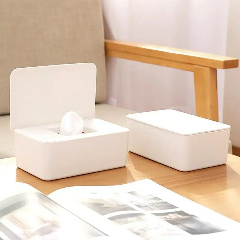 1 Stück Feucht tuch Spender halter mit Deckel staub dichte Taschentuch Aufbewahrung sbox für Home Office c6uf
