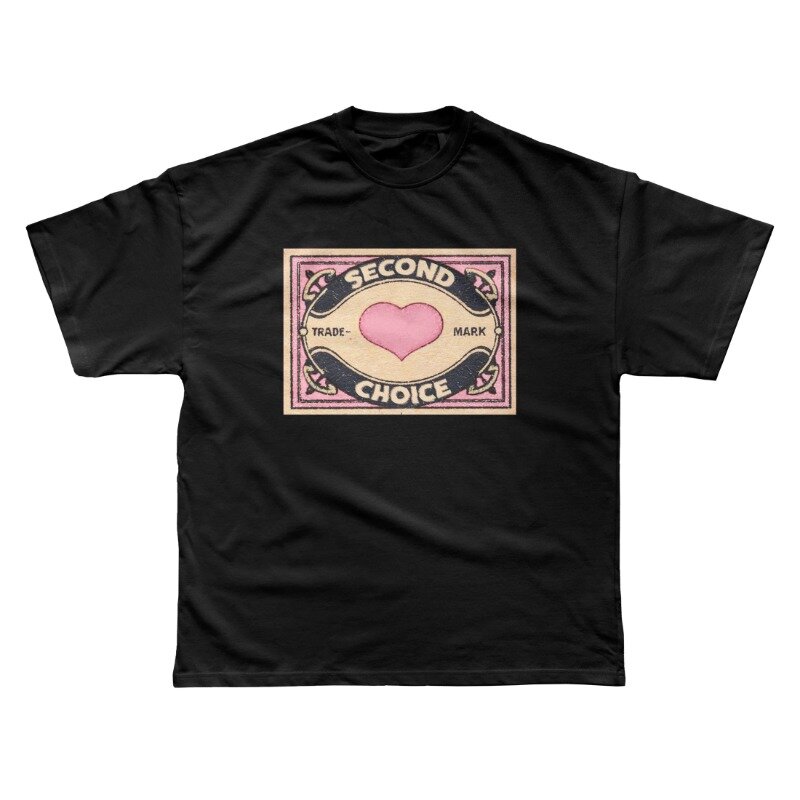 T-shirt Vintage da donna Matchbox serigrafata Retro allentata Hip Hop Streetwear Punk Gothic t-shirt oversize in cotone femminile estate 24