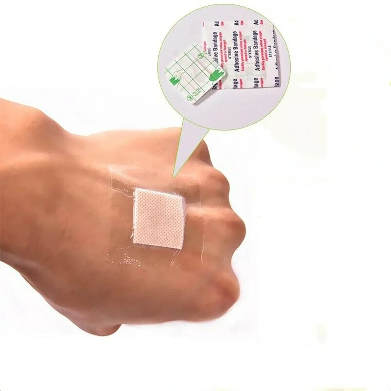 20 szt./zestaw kwadratowe apteczki Plaster medyczny Plaster opatrunek na ranę wodoodporne bandaże taśma PU 38*38mm