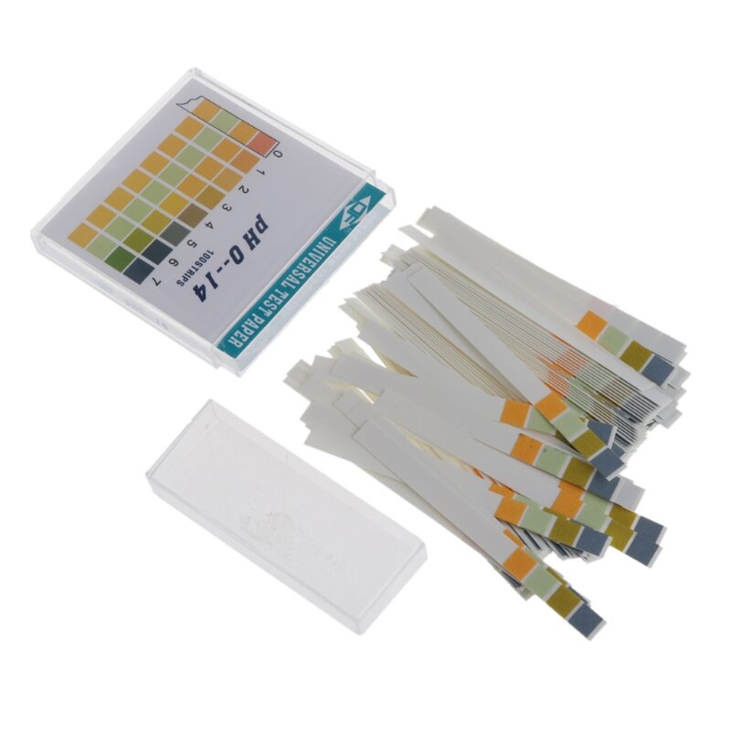100 tiras 0-14 PH papel indicador ácido alcalino agua Saliva prueba con tornasol Envío Directo