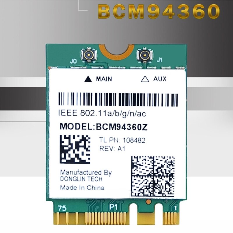 Scheda WIFI adattatore Wlan BCM94360Z BCM94360NG BCM94360 2.4G + 5G + BT4.0 adattatore Wlan 802.11AC scheda Wireless BCM94360 Dropship