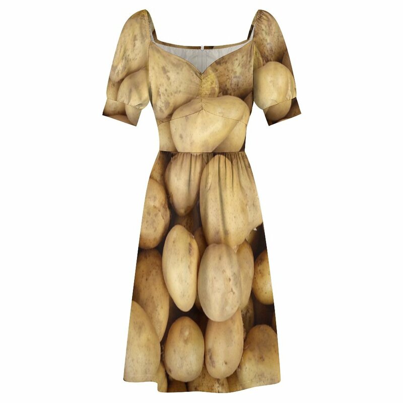 Batatas, bom, smart, boas batatas vestidos sem mangas para mulheres, vestido elegante de verão, 2024