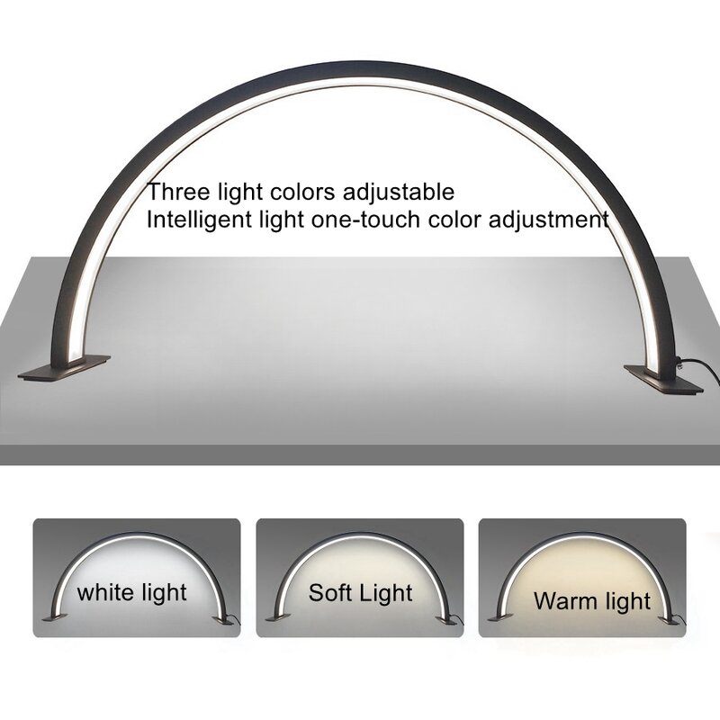 반달 뷰티 램프 자수 네일 문신 눈썹 속눈썹 램프, 침대 옆 바닥 LED 눈 보호, U자형 필 라이트