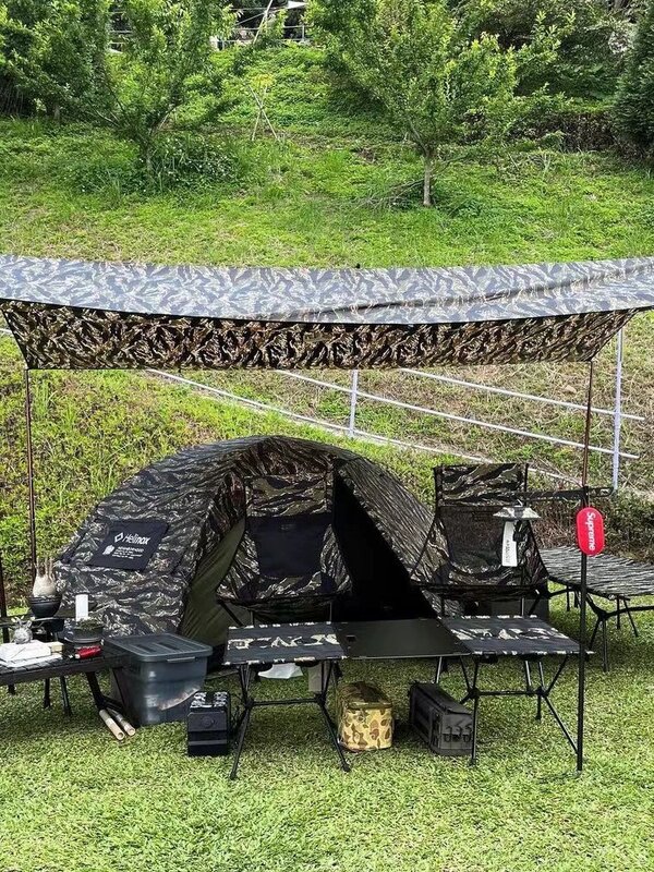 خيمة مظلة شريطية للجوار-النمر ، مقاومة للماء ، خفيفة الوزن مع عمود