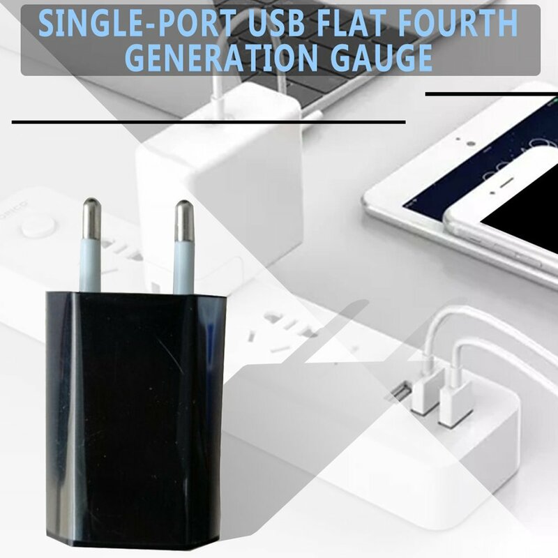 Cable USB de un solo puerto, adaptador de corriente de viaje de pared, Cable USB C de 500mA, adaptador de corriente de enchufe europeo, Compatible con almohadilla de teléfono y tableta