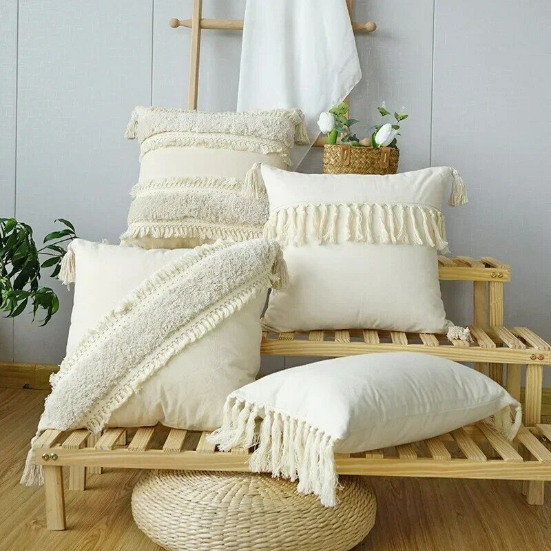 Nordic Plush Cushion Cover 45x45cm Soft Case Boho Decorative Pillow case For Sofa Living Room Throw Pillow Cover Home Decor