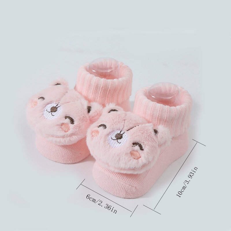 Cute Cartoon Doll calzini appena nati primavera New Baby Soft Solid Prewalker calzino lavorato a maglia per ragazze ragazzi calzini da pavimento per maglieria infantile