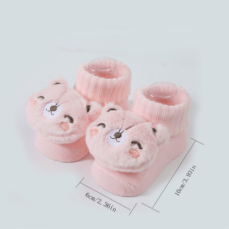 Chaussettes douces et solides pour nouveau-né, chaussettes de sol pour bébé, chaussettes de dessin animé mignon, chaussettes de pré-marche pour filles et garçons, printemps