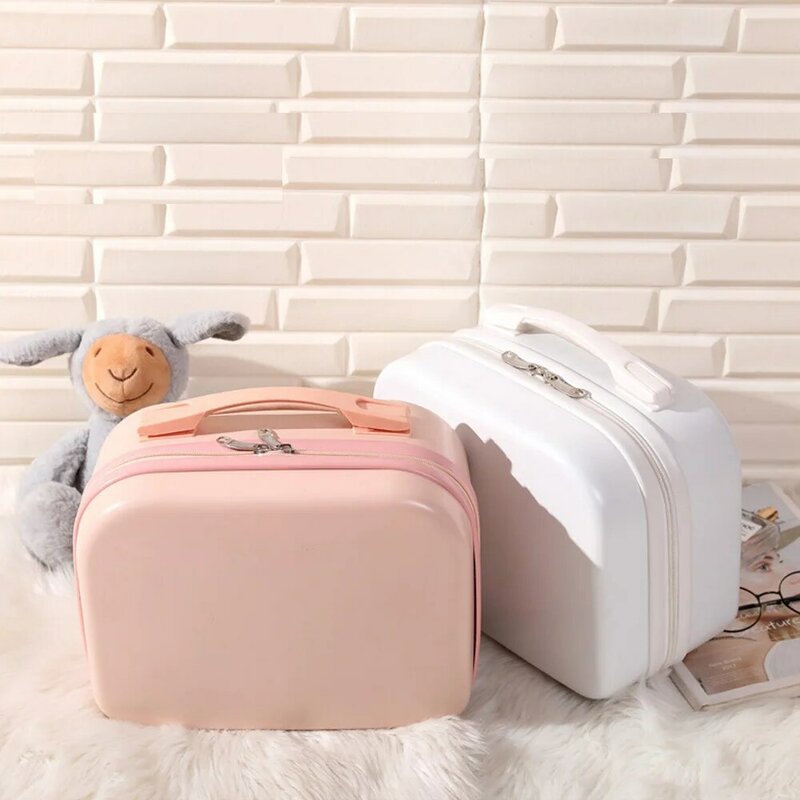 14 Cal kosmetyczka małe kobiety walizka podróżna bagaż materiał kompresyjny rozmiar: 30-15.5-23cm