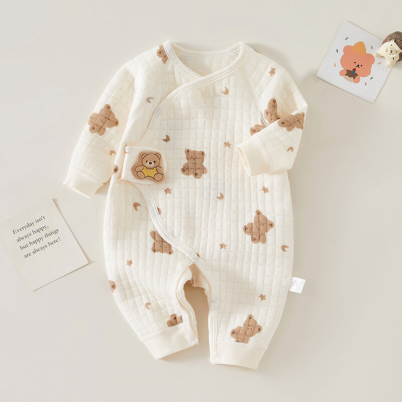 AYNIGIELL-Barboteuse 100% coton pour bébé fille et garçon, vêtement pour nouveau-né de 0 à 6 mois, printemps et automne
