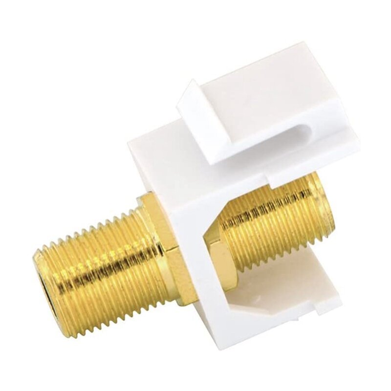 Conector de Cable Coaxial tipo F, conector Keystone RG6 para placa de pared y Panel de parche, paquete de 10 unidades
