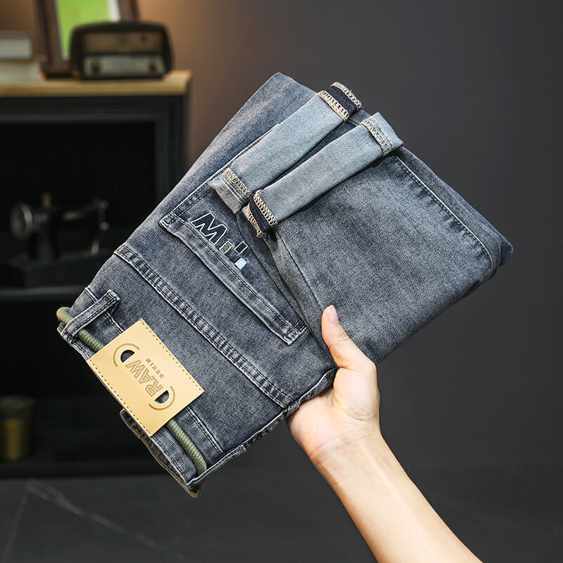 Новинка, модные брендовые джинсы, мужские летние тонкие приталенные модные уникальные ремни в японском стиле