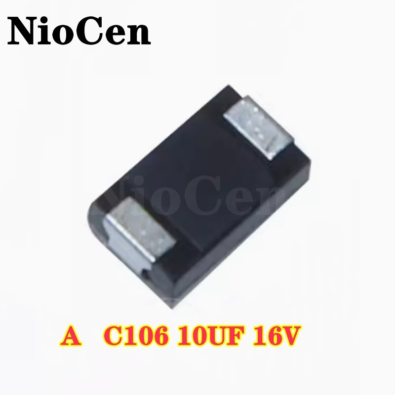 (10 buah) 16V10UF SMT tantalum kapasitor hitam C106 10UF 16V A tybe 3216 1206 NEC 3.2 X1.6 X1.6 mm