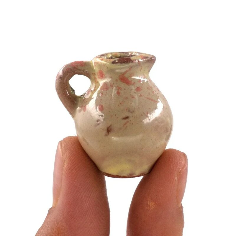 1/12 Puppenhaus Miniatur Keramik Vase Simulation Blumentopf Modell Spielzeug für Mini-Dekoration Puppenhaus Zubehör