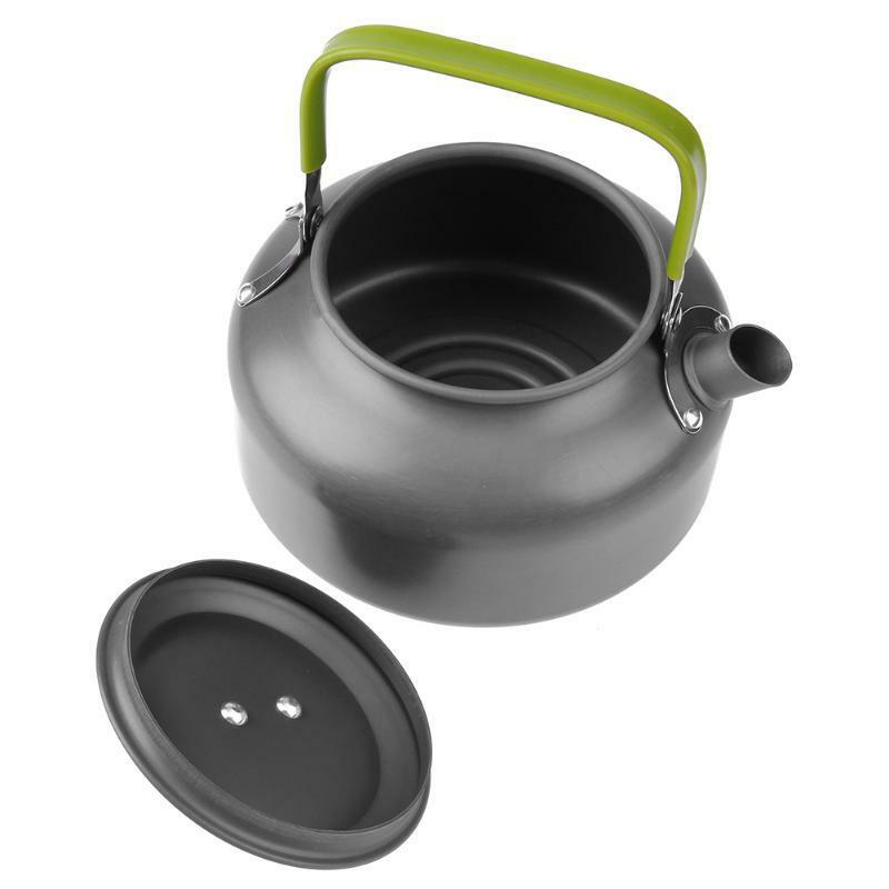 Camping Cookware Set Portable Aluminum Thermal NonStick Teapot Wok Trips Picnic Gadget Lightweight Tableware Cooking Frying Pan
