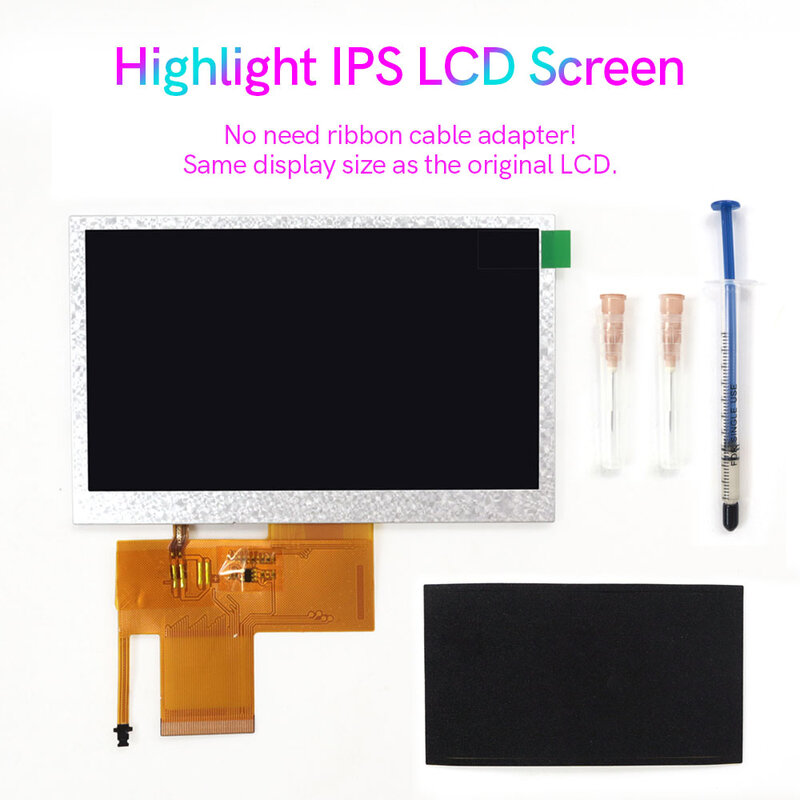 4.3 بوصة PSP 1000 IPS LCD تسليط الضوء على الشاشة عرض لا حاجة الشريط كابل محول لسوني PSP 1000 وحدة التحكم