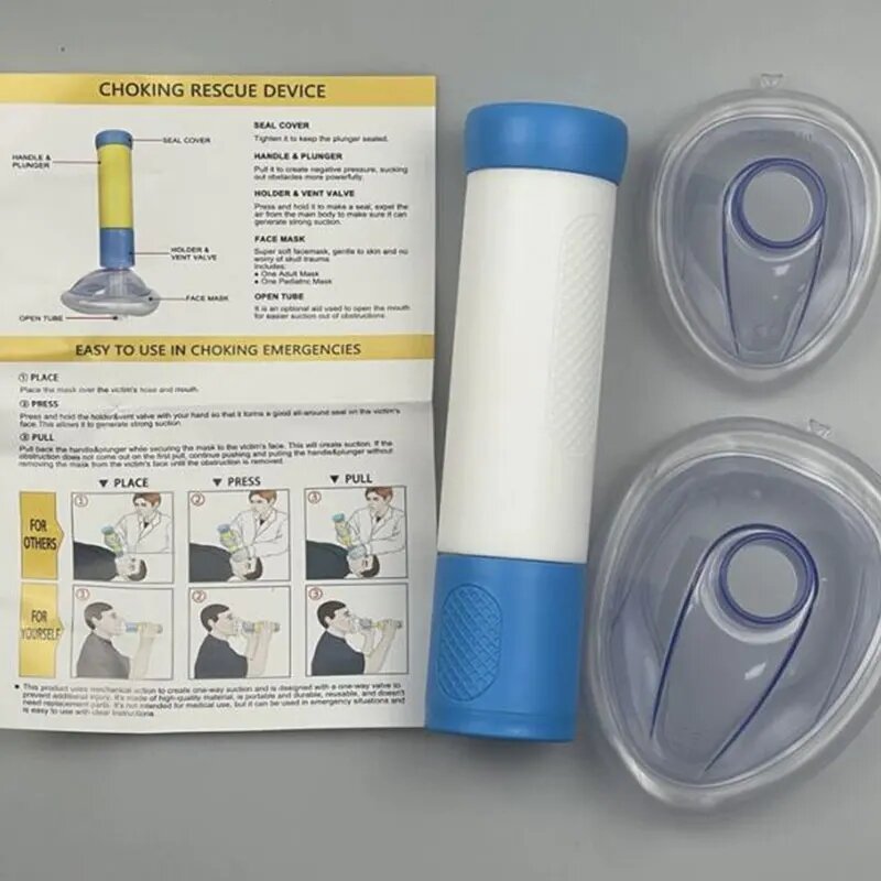 New Upgrade Portable Anti Choking Device Choking Emergency Life Saving Suction Vac Anti Choke Device First Aid Kit for Kid Adult