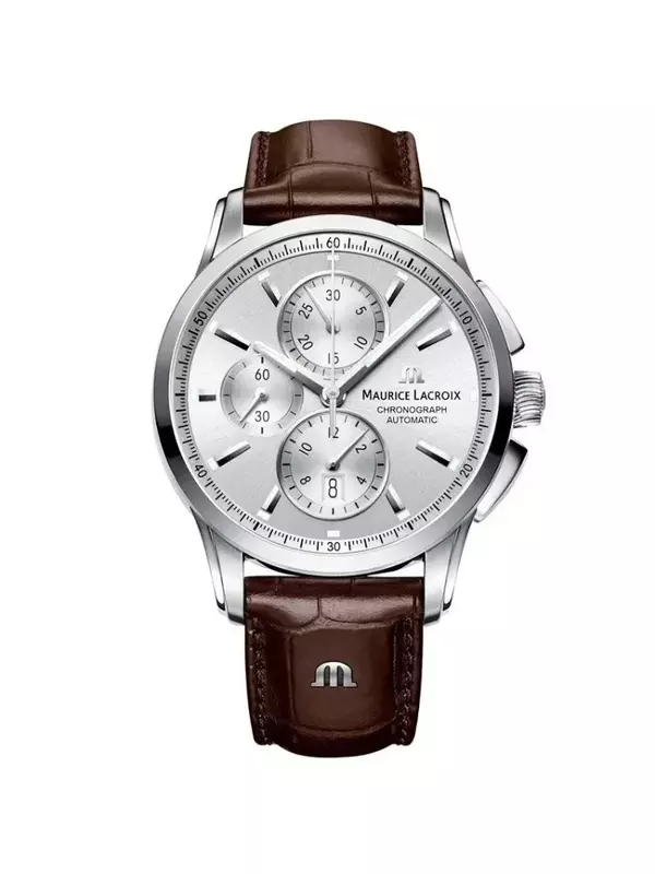 MAURICE LACROIX jam tangan seri Ben Tao jam tangan pria jam tangan pria kulit mewah kasual modis Chronograph tiga mata