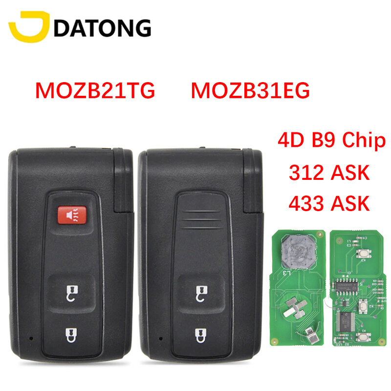 Datong World Car Remote Control Key For Toyota Prius 2004-2009 MOZB21TG MOZB31EG B9Chip 312 433ASK Semi/Fully intelligent Card