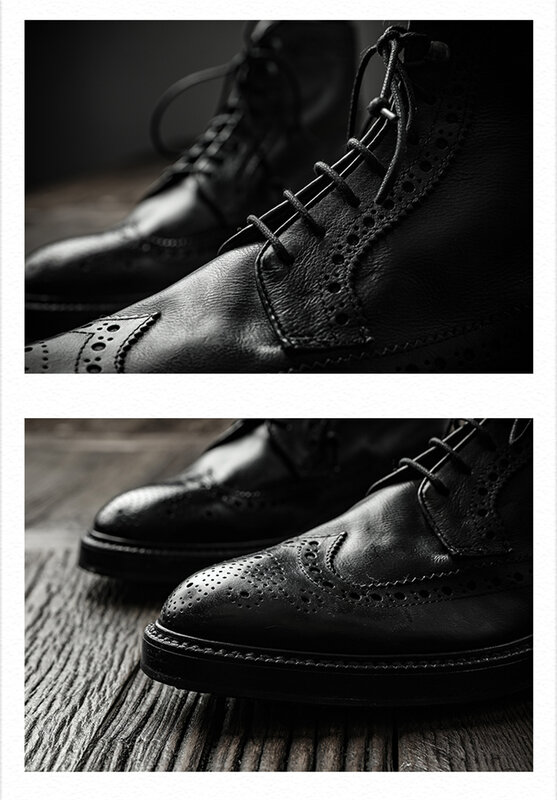 Orginal Italiaanse Brouge Schoenen Lederen Koeienhuid Hoge Klasse Italië Geïmporteerd Laarzen Hightop Leisure Klassieke Rijke Man Schoenen Mode