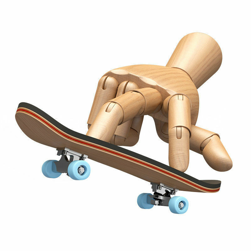 Mainan Puzzle Skateboard kayu Maple Fingerboard, hobi baru Anti stres mainan sensorik untuk anak laki-laki Mini lucu hadiah Skate