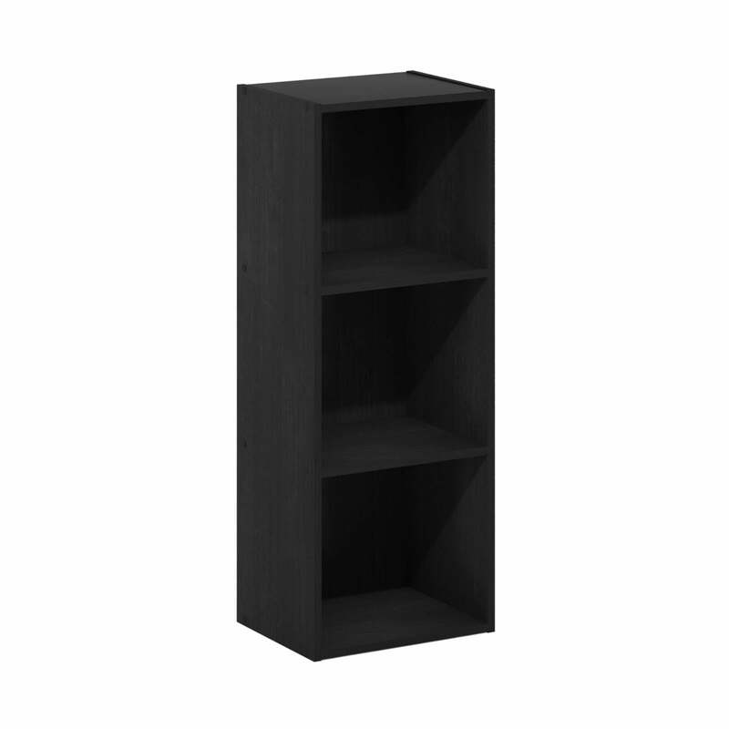 3-Tier No Tool Assembly Open Shelf Bookcase, French Oak
