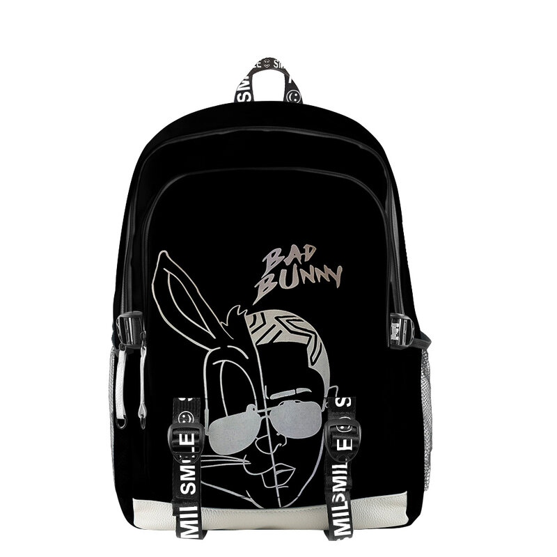 حقيبة مدرسية من Bad Bunny مقاومة للماء أكسفورد ، حقيبة ظهر للسفر ، طلاب المدارس الابتدائية والمتوسطة ، الأولاد والبنات المراهقين ، تخفيضات كبيرة