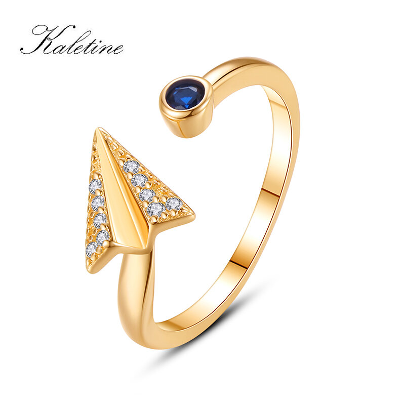 KALETINE New Rings For Women 100% 925 Sterling Silver Triangle Zircon Rings Fine Wedding Engagement Birthday Jewelry Gifts
