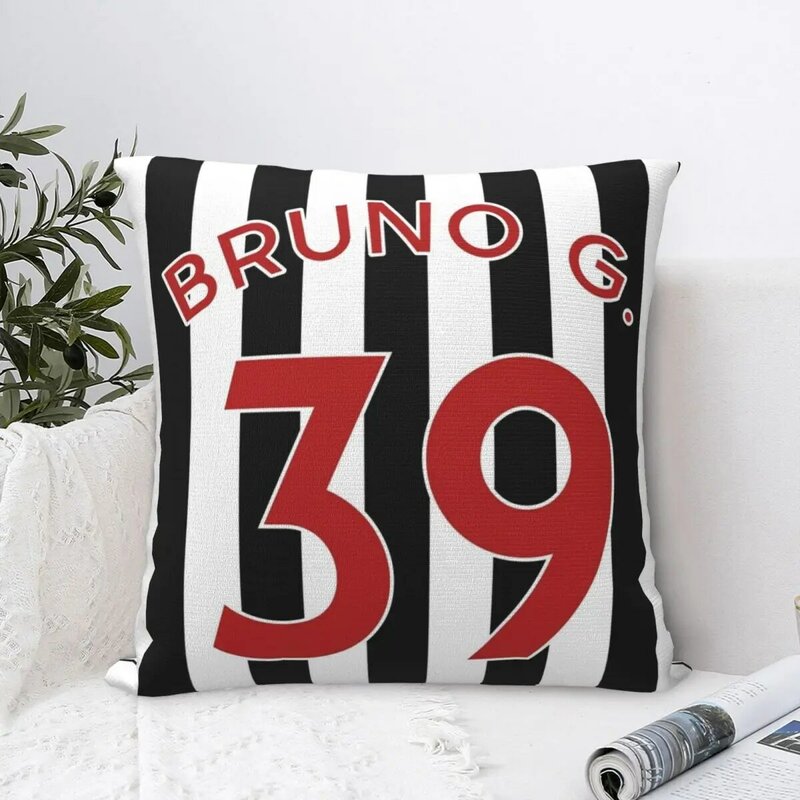 Bruno Guimaraes-funda de almohada cuadrada de Newcastle 39, decoración de cojín de poliéster, cómoda, para sofá del hogar