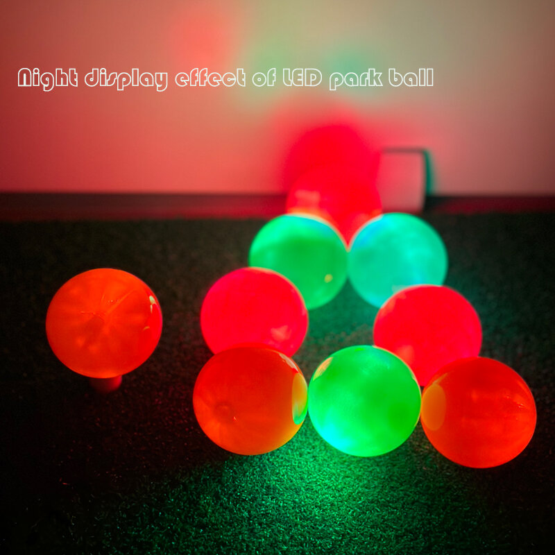 1 قطعة LED جولف بارك الكرة luminالتلألؤ لممارسة الليل السوبر مشرق في الهواء الطلق ثلاثة ألوان هدية لاعبي الغولف كرة الغولف