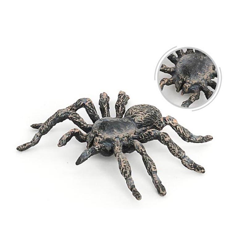 1 pz 9.5cm grande falso realistico ragno modello di insetto giocattolo divertente Halloween spaventoso Prop novità scherzi pratici insetto