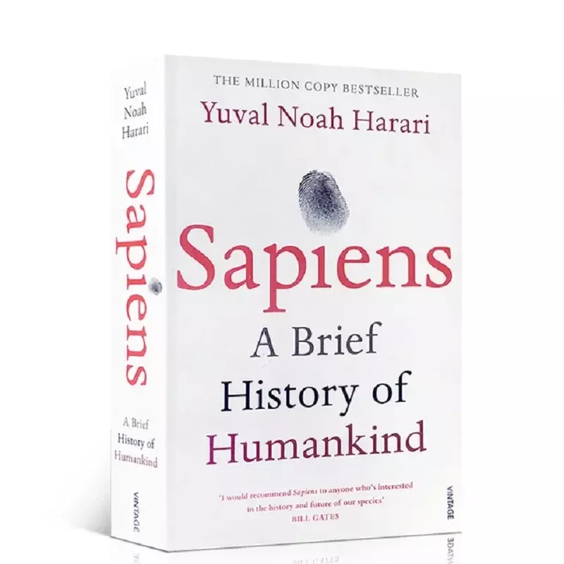 Sapiens: krótka historia ludzkości Yuval Noah Harari angielskie książki z historii antropologicznej książki pozalekcyjne