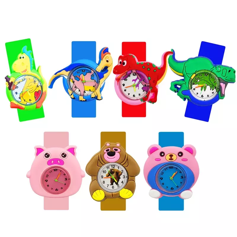 Детские часы, часы для учебы, игрушечный браслет с мультяшными животными, детские часы для мальчиков и девочек, подарок на день рождения