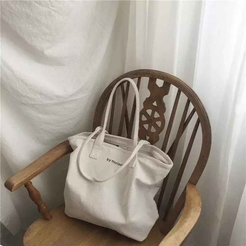 TLBQ01 Women Canvas Tote Bag Fashion Korean Student Cotton Cloth Shopping  2023 Casual Lady Shoulder Large