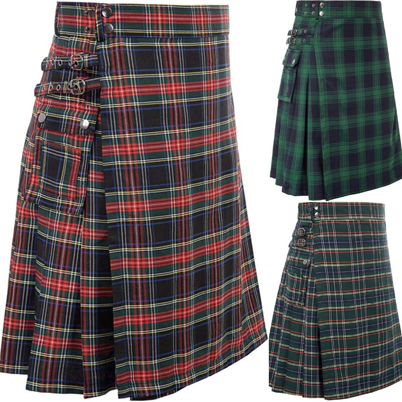 メンズコットンデニムのスカート,クラシックなスタイルのスカート,プリーツ付きのモダンなボックス,ペット服,英国,中世のスタイル