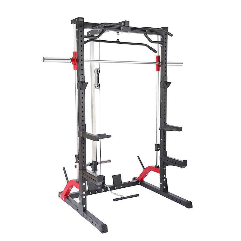 Commercial Smith machine Bench push Squat rack High pull-down Fitness Equipment Comprehensive training device Exercise Gym Home