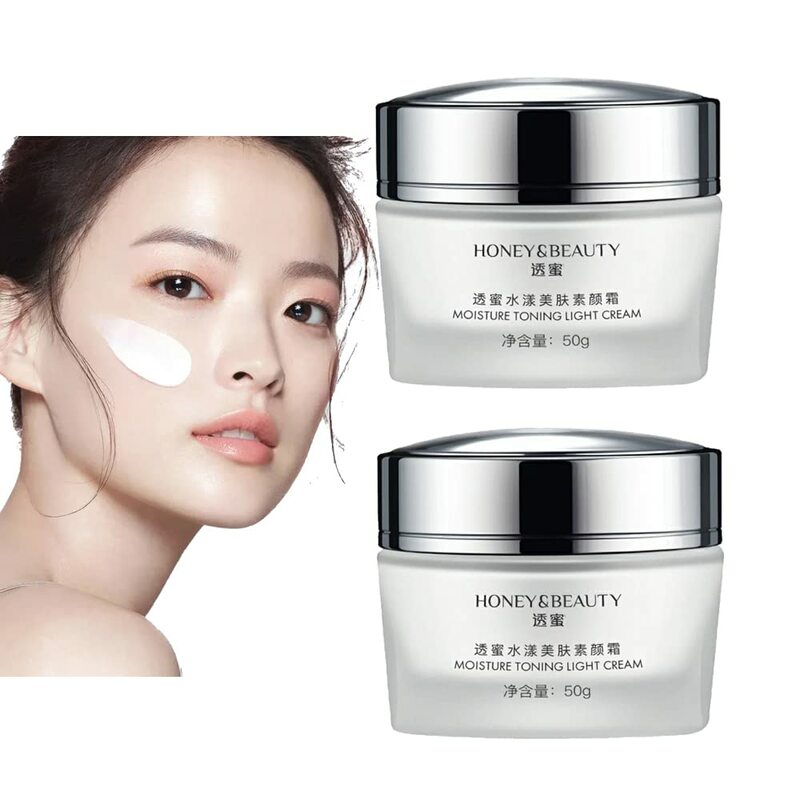 Honey &Beauty Moisture Toning Light Cream Korean Moisturizing Tone Up Cream  Whitening Brightening Makeup Base Concealer Cream