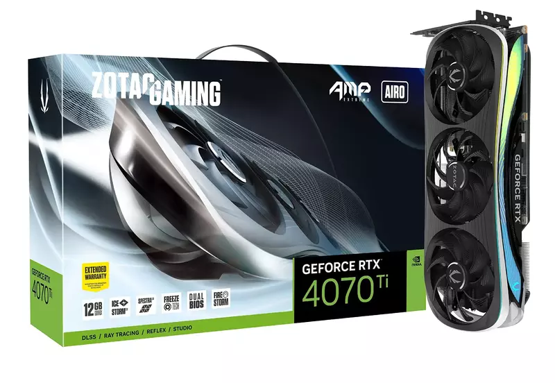1000% % ZO TAC GeForce RTX 4070 Ti AMP Extreme AIRO видеокарта