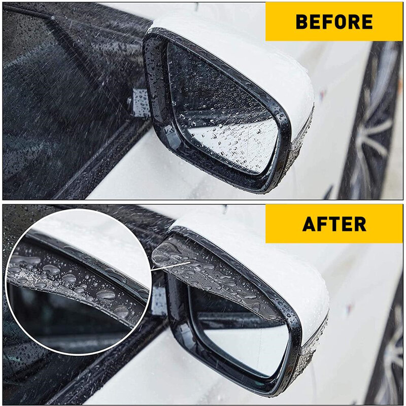 2x Car Rear View Side Mirror Rain Board Eyebrow Guard Sun Visor Shade Shield Car Exterior Parts Car-Styling