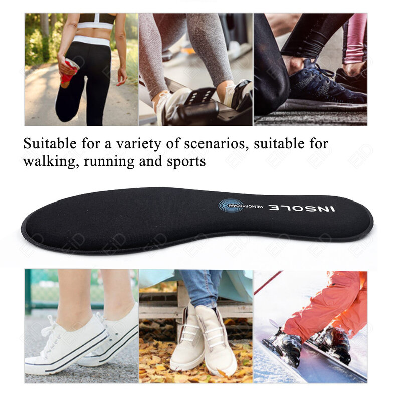 EiD Memory Foam Sport Running Soft Insoles For Feet Orthopedic Pad Shock Absorption Arch Support Shoes Sole Plantar Fasciitis