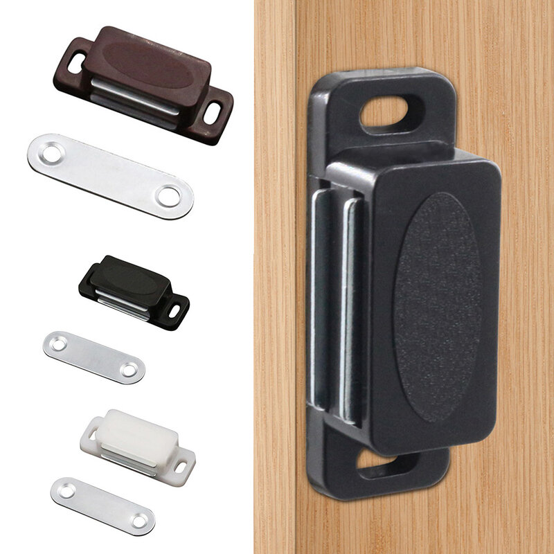 1 pz plastica magnetica armadio cattura porta magneti Hardware mobili magneti armadio cassetto armadio bianco marrone nero durevole