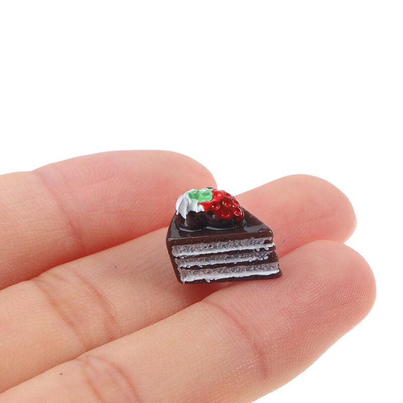 5ชิ้น1:12ตุ๊กตา Miniature อาหารมินิเค้กสตรอเบอร์รี่ Cupcake Mini ขนมขบเคี้ยวขนมสำหรับ BJD ตุ๊กตา House Decor อุปกรณ์ตกแต่งห้องครัว