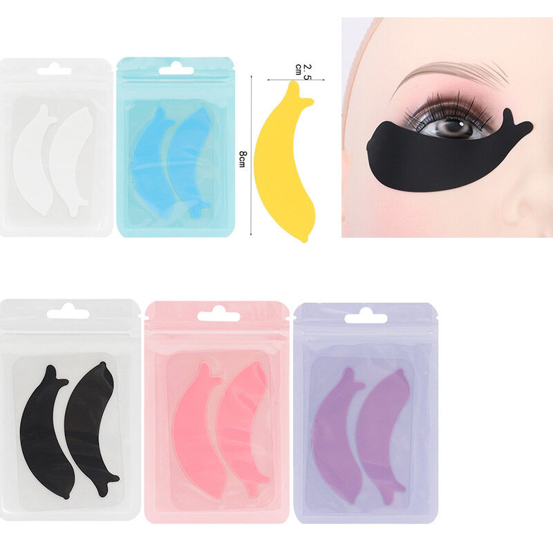 Almohadillas de silicona reutilizables para los ojos, parches de hidrogel para extensión de pestañas, herramientas de maquillaje, 1 par