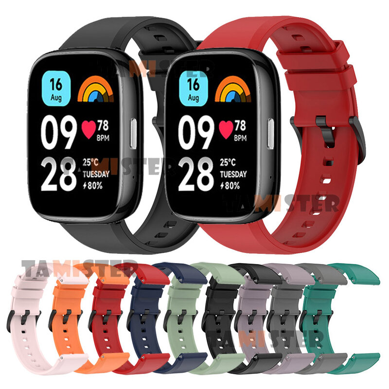 Силиконовый ремешок для смарт-часов Redmi Watch 3 Active, сменный Браслет для Xiaomi Redmi Watch 3 Active