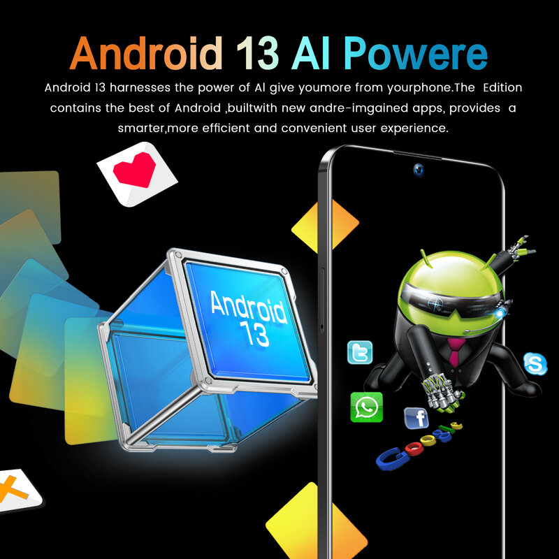Смартфон Global S25 Ultra, экран 7,3 HD, 16 ГБ + 1 ТБ, 8800 мАч, Android 13