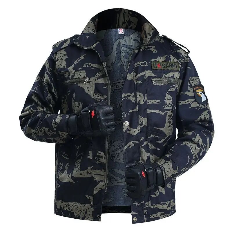 New Men's Fishing Suit Camouflage Suit Outdoor Spring and Autumn Wearable Sports Suit Training Mountaineering Coat 3-Piece Set