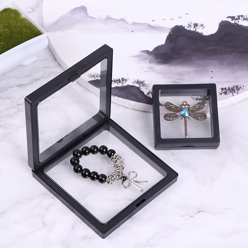 Scatola di pellicola trasparente portagioie scatola di esposizione di gioielli per organizzatore di braccialetti con contenitore di stoccaggio di sospensione in acrilico elastico