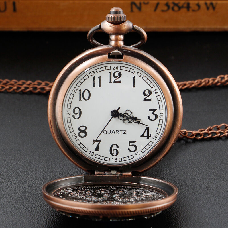 Różowe złoto luksusowy kwarcowy zegarek kieszonkowy łańcuszek kobiet Vintage Grace wisiorek naszyjnik najlepsze prezenty